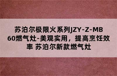 苏泊尔极限火系列JZY-Z-MB60燃气灶-美观实用，提高烹饪效率 苏泊尔新款燃气灶